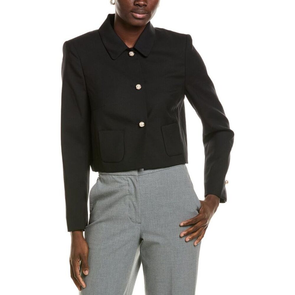 Marc Cain Womens  Wool-Blend Blazer, Black